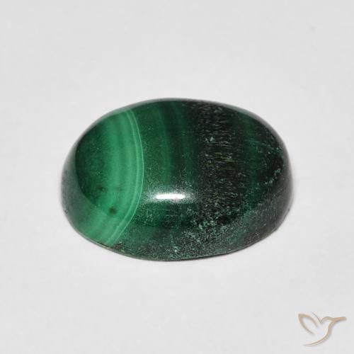Malaquita Verde Natural 3.62ct, oval, Opaco