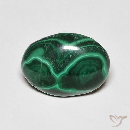5.19ct Natural Verde escuro Malaquita, oval, Opaco