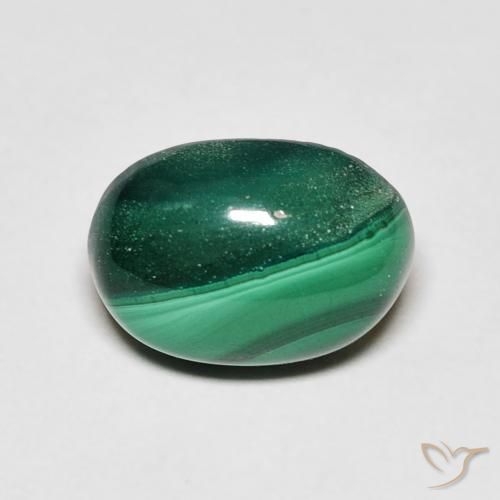 4.40ct Natural Verde escuro Malaquita, oval, Opaco
