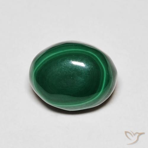 3.20ct Natural Verde escuro Malaquita, oval, Opaco