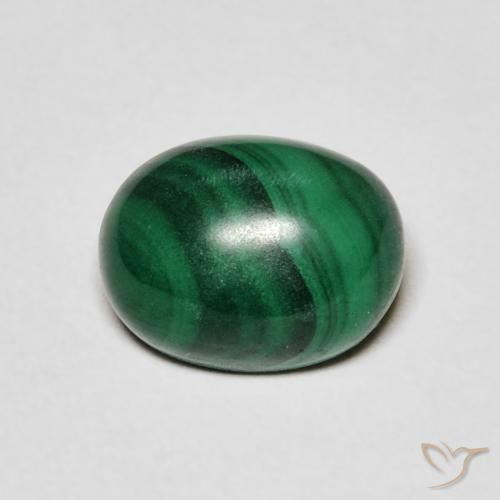 3.92ct Natural Verde médio Malaquita, oval, Opaco