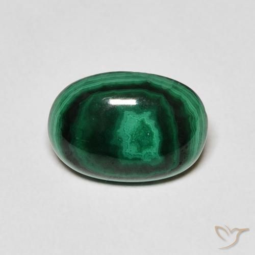3.01ct Natural Verde escuro Malaquita, oval, Opaco