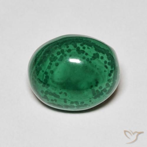 6.61ct Natural Verde médio Malaquita, oval, Opaco