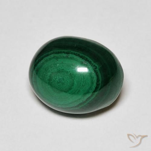 Malaquita Verde Natural 5.19ct, oval, Opaco