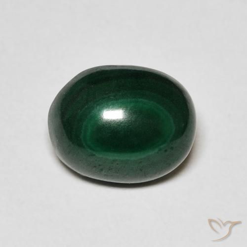 3.00ct Natural Verde escuro Malaquita, oval, Opaco