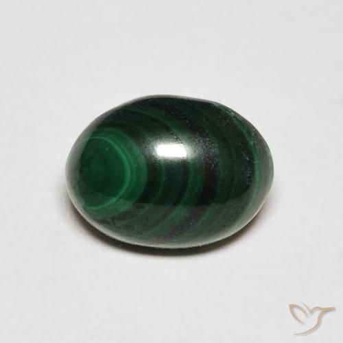 2.90ct Natural Verde escuro Malaquita, oval, Opaco