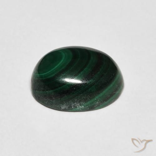 Malaquita Verde escuro Natural 2.90ct, oval, Opaco