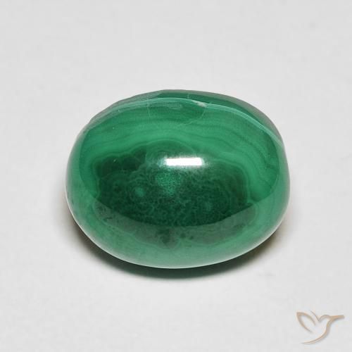 6.20ct Natural Verde médio Malaquita, oval, Opaco