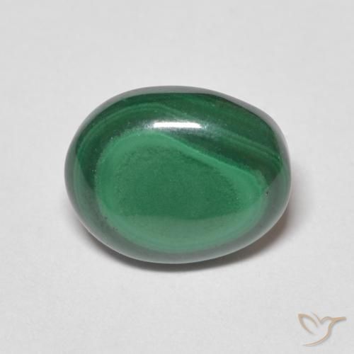 3.08ct Natural Verde médio Malaquita, oval, Opaco