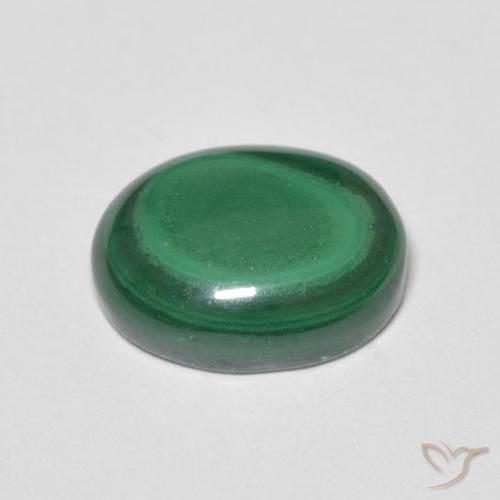 Malaquita Verde médio Natural 3.08ct, oval, Opaco
