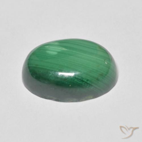 Malaquita Verde Natural 8.24ct, oval, Opaco