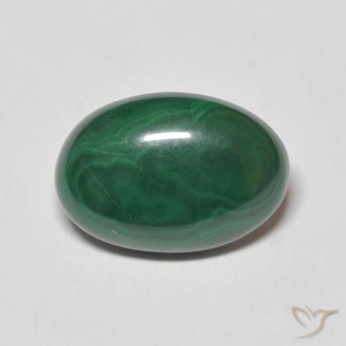 6.57ct Natural Verde médio Malaquita, oval, Opaco