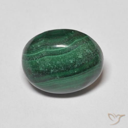 4.98ct Natural Verde Malaquita, oval, Opaco