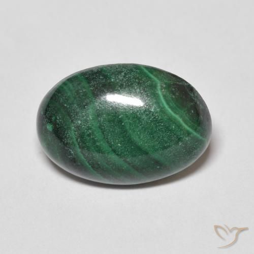 5.64ct Natural Verde médio Malaquita, oval, Opaco