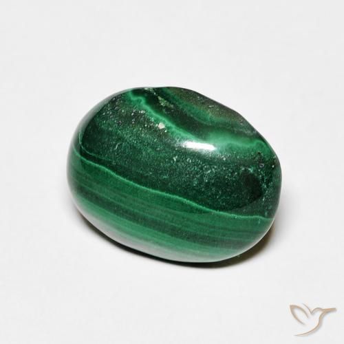 Malaquita Verde médio Natural 4.79ct, oval, Opaco