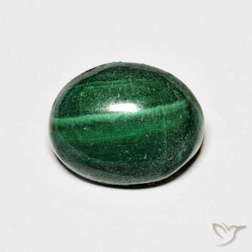 4.66ct Natural Verde Malaquita, oval, Opaco
