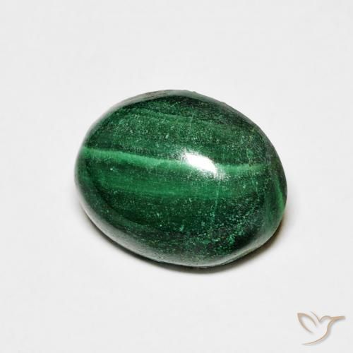Malaquita Verde Natural 4.66ct, oval, Opaco