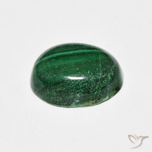 Malaquita Verde Natural 4.66ct, oval, Opaco