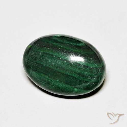 Malaquita Verde Natural 8.01ct, oval, Opaco