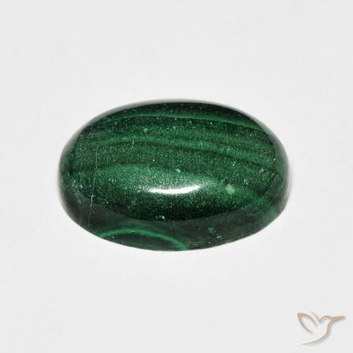 Malaquita Verde Natural 8.01ct, oval, Opaco