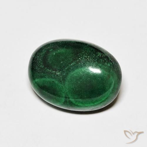 Malaquita Verde Natural 7.83ct, oval, Opaco