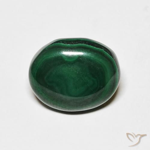 6.18ct Natural verde pinho Malaquita, oval, Opaco