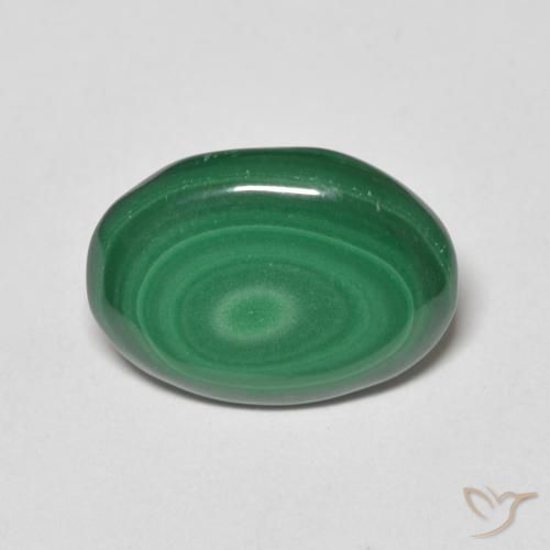 4.84ct Natural Verde médio Malaquita, oval, Opaco