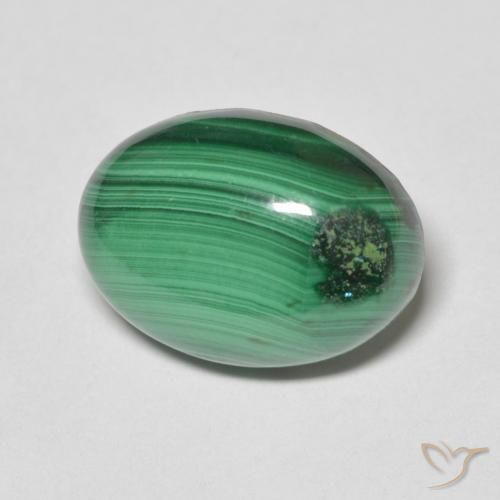 Malaquita Verde Natural 8.77ct, oval, Opaco