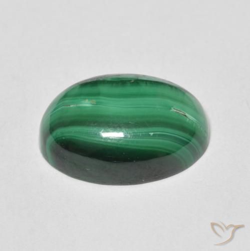 Malaquita Verde médio Natural 7.31ct, oval, Opaco