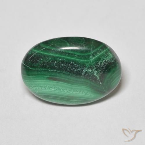 6.03ct Natural Verde Malaquita, oval, Opaco