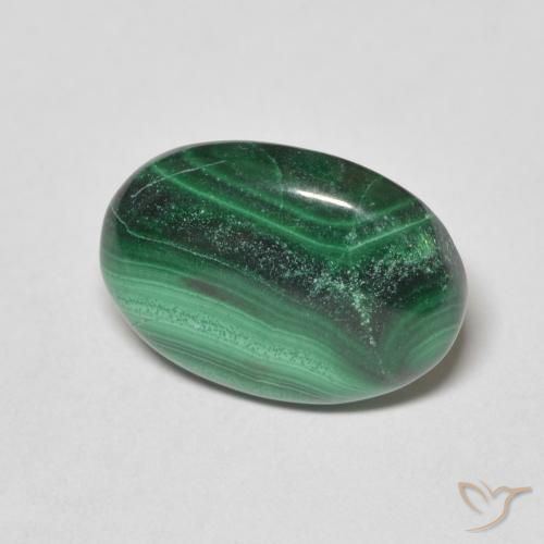 Malaquita Verde Natural 6.03ct, oval, Opaco