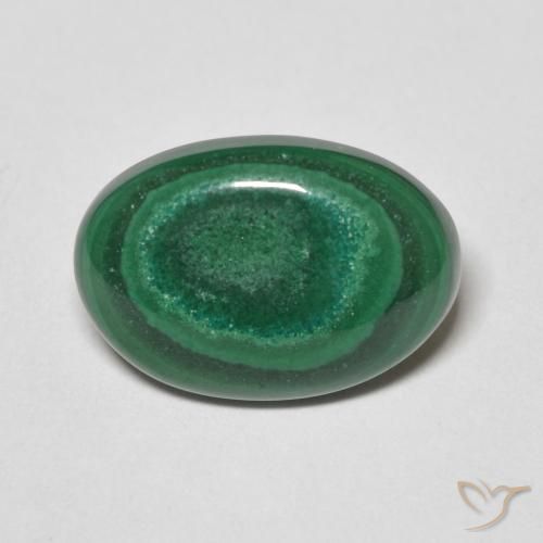 6.22ct Natural Verde médio Malaquita, oval, Opaco