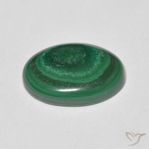 Malaquita Verde médio Natural 6.22ct, oval, Opaco