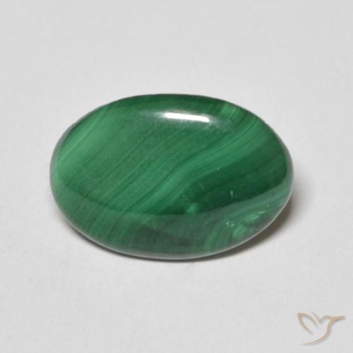 3.67ct Natural Verde Malaquita, oval, Opaco