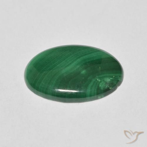 Malaquita Verde Natural 3.67ct, oval, Opaco