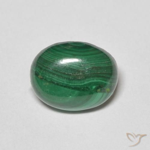 3.17ct Natural Verde médio Malaquita, oval, Opaco