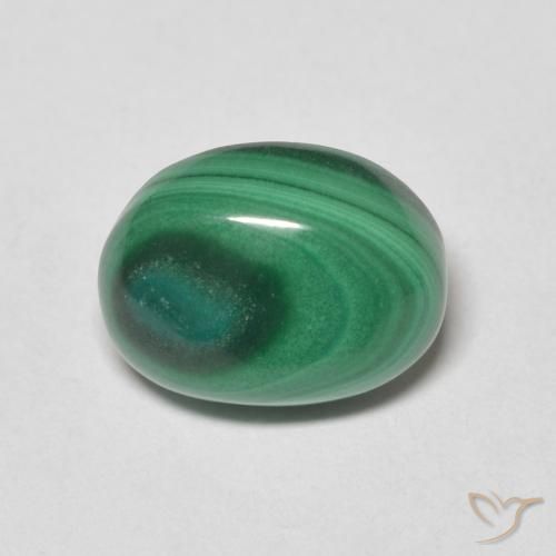 4.75ct Natural Verde Malaquita, oval, Opaco