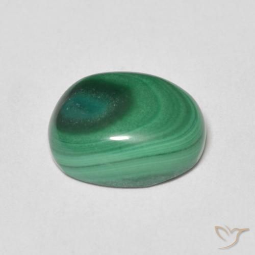 Malaquita Verde Natural 4.75ct, oval, Opaco