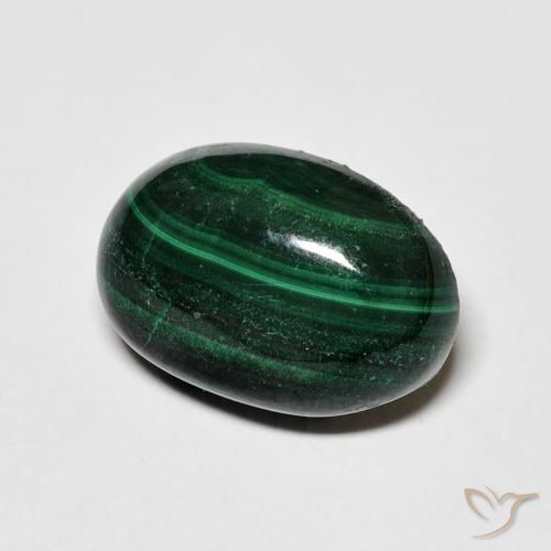 Malaquita Verde Natural 8.77ct, oval, Opaco