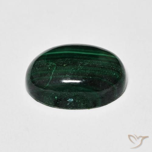Malaquita Verde Natural 8.77ct, oval, Opaco