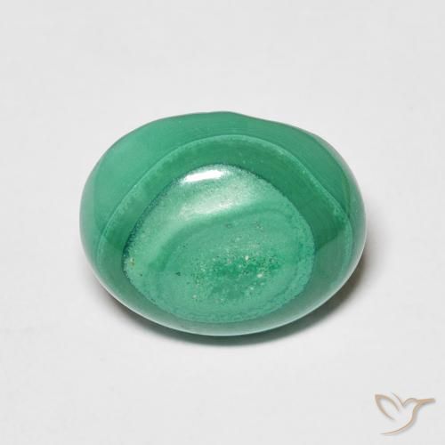 5.19ct Natural Verde Malaquita, oval, Opaco