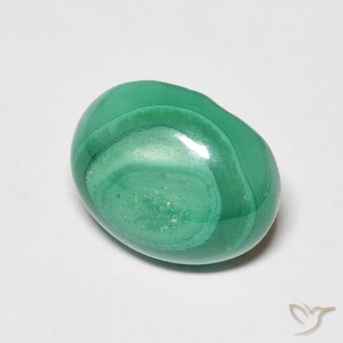 Malaquita Verde Natural 5.19ct, oval, Opaco