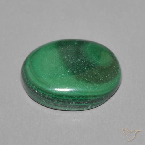 Malaquita Verde Natural 2.86ct, oval, Opaco