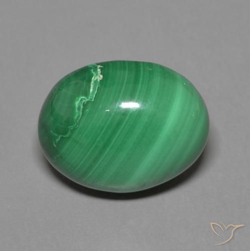 4.13ct Natural Verde médio Malaquita, oval, Opaco