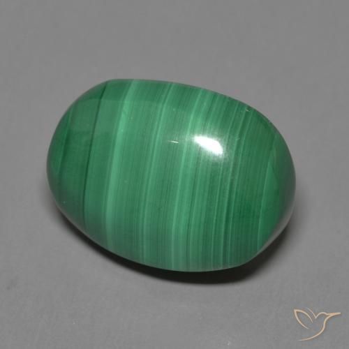 Malaquita Verde médio Natural 9.23ct, oval, Opaco