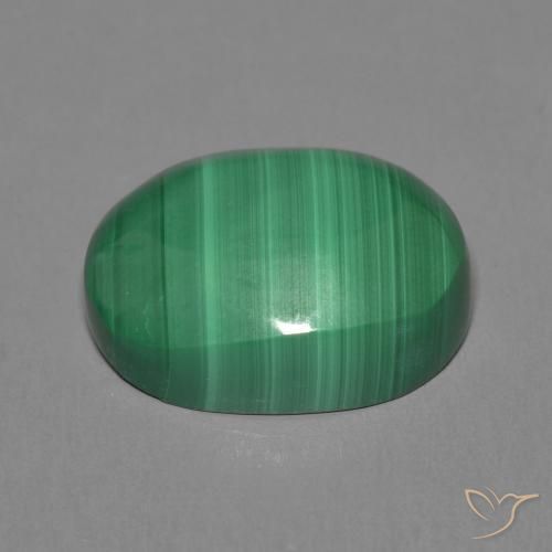 Malaquita Verde médio Natural 9.23ct, oval, Opaco