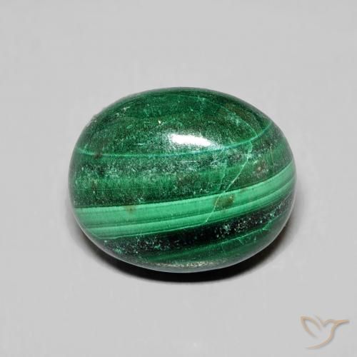 6.90ct Natural Verde Malaquita, oval, Opaco