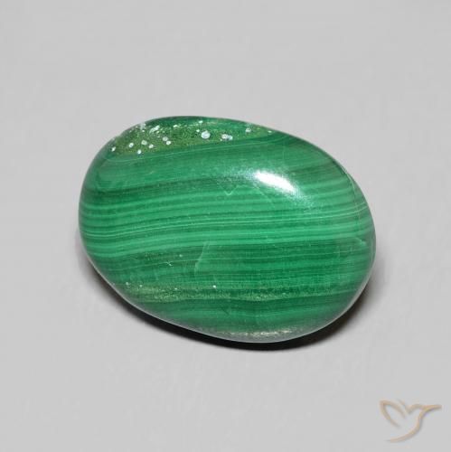Malaquita Verde Natural 5.57ct, oval, Opaco