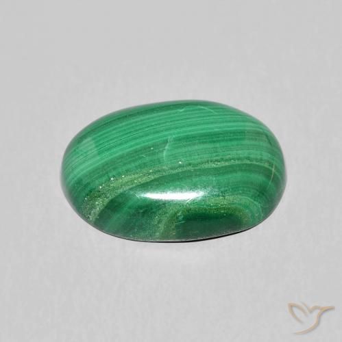 Malaquita Verde Natural 5.57ct, oval, Opaco