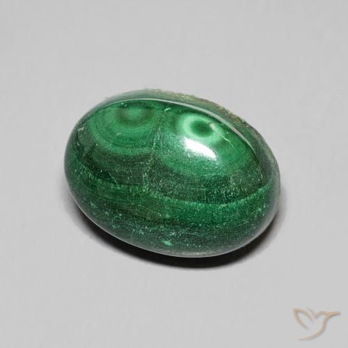 Malaquita Verde Natural 10.38ct, oval, Opaco